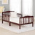 Ktaxon Baby Toddler Bed Solid Wood Bedroom Furniture With Safety Rails Espresso
