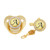 2pcs/set Home Boy Girl Nipple Baby Pacifier Gold Bling With Clips Initial Lette