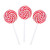Jumbo Red & White Swirl Lollipops, Edibles, Party Supplies, 6 Pieces