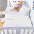Ntbay Down Alternative Toddler Comforter, Lightweight And Warm Solid Color Baby Crib Quilted Blanket, 39 X 47 Inches, White