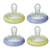Tommee Tippee Breast-like Pacifier Night, Glow In The Dark, Skin-like Texture, Symmetrical Design, Bpa-free Binkies, 6-18m, 4-count, Blue/yellow