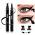 Liquid Eyeliner Stamp Waterproof Makeup Eye Liner 2 In 1 Pencil Black