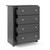 Storkcraft Crescent 4 Drawer Modern Vertical Dresser Gray Finish