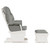 Topbuy Ergonomic Rocking Chair Baby Nursery Chair Glider With Ottoman Light Grey