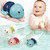 Howarmer 3 Pack Turtle Baby Bathtub Bath Toys, Wind Up Swimming Water Toys For Girls Boys, Floating Preschool Toddler Pool Toys