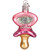 Old World Christmas Ornaments Pink Pacifier Glass Blown, For Christmas Tree