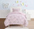 Sleeping Partners 2 Piece Shimmering Metallic Butterfly Quilt Set, Pink, Gold - Twin