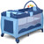 Blue Baby Crib Playpen Playard Pack Travel Infant Bassinet Bed Foldable