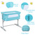 Babyjoy Portable Baby Bed Side Sleeper Infant Travel Bassinet Crib W/carrying Bag Green