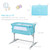 Babyjoy Portable Baby Bed Side Sleeper Infant Travel Bassinet Crib W/carrying Bag Green