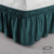 Howarmer Toddler Solid Cotton Storage Washable 15" Bed Skirts, Queen, Green