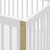 Modrn Glam 3-in-1 Convertible Crib, Bianca White With Satin Brass