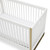 Modrn Glam 3-in-1 Convertible Crib, Bianca White With Satin Brass
