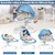 Gymax Electric Rocking Chairbaby Swing W/music Timer Mosquito Net Blue