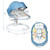 Gymax Electric Rocking Chairbaby Swing W/music Timer Mosquito Net Blue