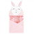 Hudson Baby Infant Girl Cotton Animal Face Hooded Towel, Pink Bunny, One Size