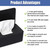 Janyun Black Large Wipes Dispenser Baby Wipe Holders Case Keeps Wipes Container With Silicone Tissues Case With Lid