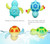 3 Pack - Swimming Bathtub Windup Water Toy For Boys And Girls, Baby Turtle Bath Toys, Cute Funny Floating Pool Water Toys For 1 2 3 4 5 Year Old Child Kids Toddlers