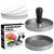 Burger Press With 100 Patty Paper Set Non-stick Hamburger Patty Maker Aluminum Alloy Meat Beef Cheese Veggie Burger Making Molds Dishwasher Safe For Barbecue Grill