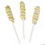Gold Mini Twisty Lollipops, 24 Pieces, Bulk Set Of 24 Individually Wrapped Lollipops, Great For Wedding, Birthday, Events And Christmas