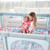 Anqidi Green Baby Playpen Foldable Children Safety Playpen Play Yard Kids Playards Activity Center Pen Fence W/breathable Mesh