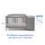 Delta Children Mason 6-in-1 Convertible Crib And Changer, Grey