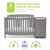 Delta Children Mason 6-in-1 Convertible Crib And Changer, Grey