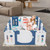 Ktaxon 14 Panels Foldable Baby Playpen Bpa-free Safety Play Yards Kids Activity Center Blue/white Without Balls