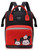 Niuer Anti Theft Diaper Bag Backpack Waterproof Mommy Bag Rucksack Knapsack Nappy Nursing Bag Daypack For Moms Dads Red+black