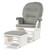 Gymax Wood Glider & Ottoman Cushion Set Baby Nursery Rocking Chair Light Grey