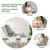 Gymax Wood Glider & Ottoman Cushion Set Baby Nursery Rocking Chair Light Grey