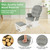 Gymax Wood Glider & Ottoman Cushion Set Baby Nursery Rocking Chair Light Grey
