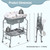 Baby Changing Table Practical Bathtub W/ Practical Bathtub & 4 Universal Wheels