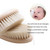 Shellton 2 Pack Baby Hair Brush And Comb Set For Newborn, Natural Wooden Hairbrush With Soft Bristles For Cradle Cap