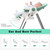 Heao Portable Convertible High Chair Reclining Toddler Chairs Adjustable Height For 0-6 Age Baby, Green