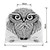 Abphqto Owl Branch Black White Zentangle Art Nursing Cover Baby Breastfeeding Infant Feeding Cover Baby Car Seat Cover Infant Stroller Cover Carseat Canopy Breathable