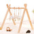 Han-mm Wooden Baby Gym With 6 Wooden Baby Teething Toys Foldable Baby Play Gym Frame Activity Gym Hanging Bar Newborn Gift Baby Girl And Boy Gym (natural Color)