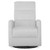 Evolur Reevo Glider With Massager/ Swivel Glider With Massager / Easy Assembly Glider Chair In Misty Grey