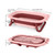 Folding Baby Bath - Portable Baby Bathtub Newborn To Toddler - Baby Bathtub For Girls And Boys, Pink