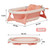 Baby Bathtub - Baby Bathtub For Newborn To Toddler, Newborn Baby Bathtub, Foldable Portable Collapsible Baby Bathtub W/ridge Protection Soft Cushion Pink