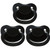 Cutieplusu Adult Sized Pacifier Dummy For Adult Babies Large Shield - 3 Pack Black