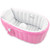 Inflatable Baby Bathtub With Air Pump, Portable Toddler Bathtub Baby Bath Tub Non Slip Travel Bathtub Mini Air Swimming Pool Kids Thick Foldable Shower Basin, Pink