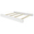 Evolur Signature Glam Convertible Crib Wooden Full Size Bed Rail In Pearl Shimmer White