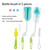 Bueautybox Bottle Brush Cleaner Set 5pcs 360 Rotation Baby Milk Bottle Brushes Long Water Bottle And Straw Cleaning Brush For Narrow Neck Bottles