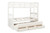 Aukfa Twin Bunk Beds - Twin Over Twin Bunk Bed For Kids - Wood With Trundle And Drawers - White