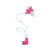 Baby Stroller, Crib, Bottle Holder, Multi-function 360º Rotating And Arbitrary Bending, Twin Baby Bottle Holder, Pink