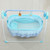 Aohuada Bluetooth Electric Cradle Baby Swing Infant Bed Cot Crib Rocking Basket Newborn Bassinet 0-24 Months 25kg Automatic Intelligent Sleeping(blue)