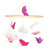 Crib Mobile With Felt Butterfly Cloud Wind Chime For Baby Bed