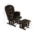 Gymax Baby Nursery Relax Rocker Rocking Chair Glider & Ottoman Set W/ Cushion Brown