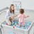 Cncest Baby Playpen Activity Center 70×78×26.7" Safety Play Yard Fence Gray Play Activity